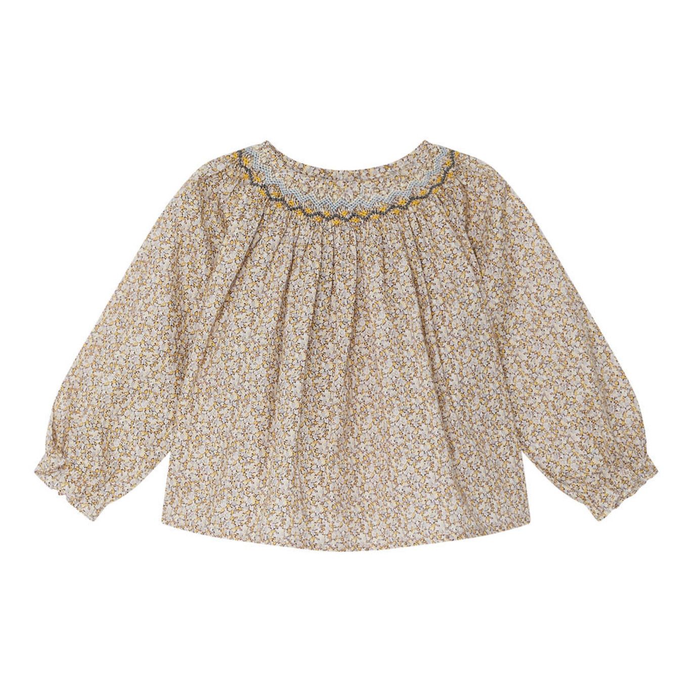 Bonpoint - Blouse Liberty Exclusif Griotte - Fille - Jaune