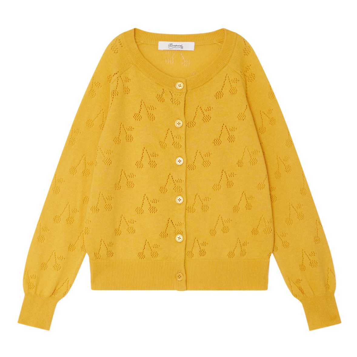 Bonpoint - Cardigan Ajouré Aspiration - Fille - Jaune