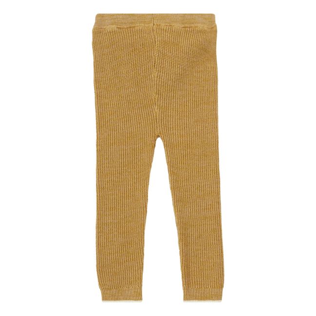 Wool and Cotton Leggings Ocre