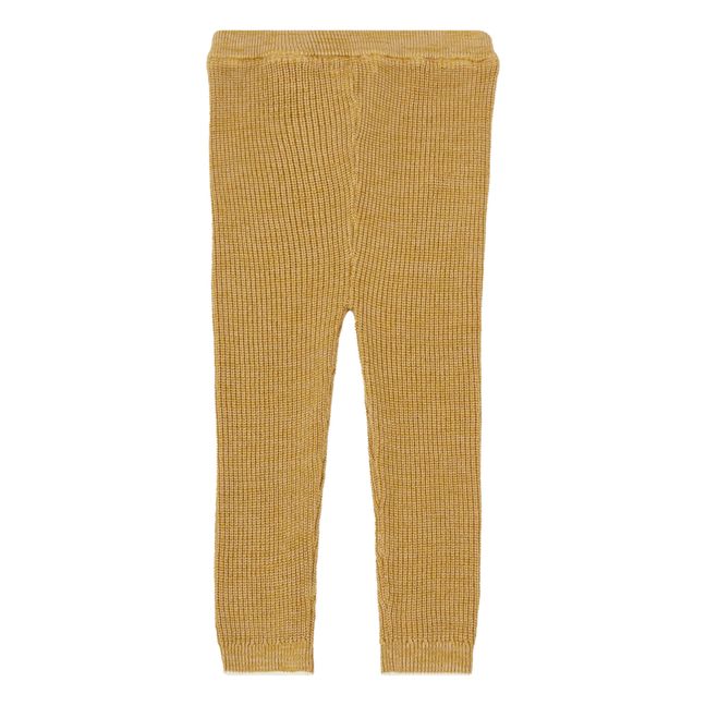 Wool and Cotton Leggings Ocre