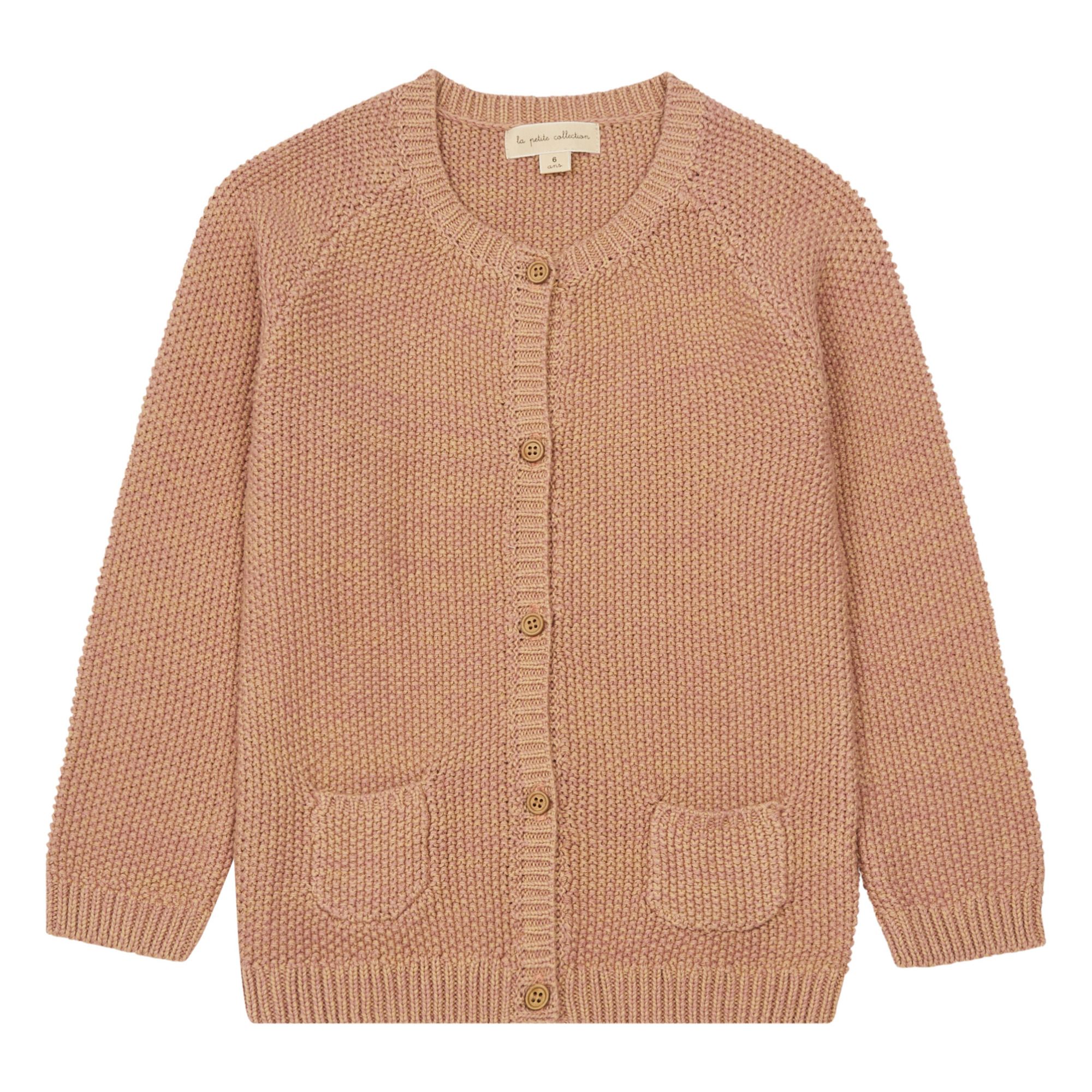 Wool and Cotton Cardigan Pink- Product image n°0
