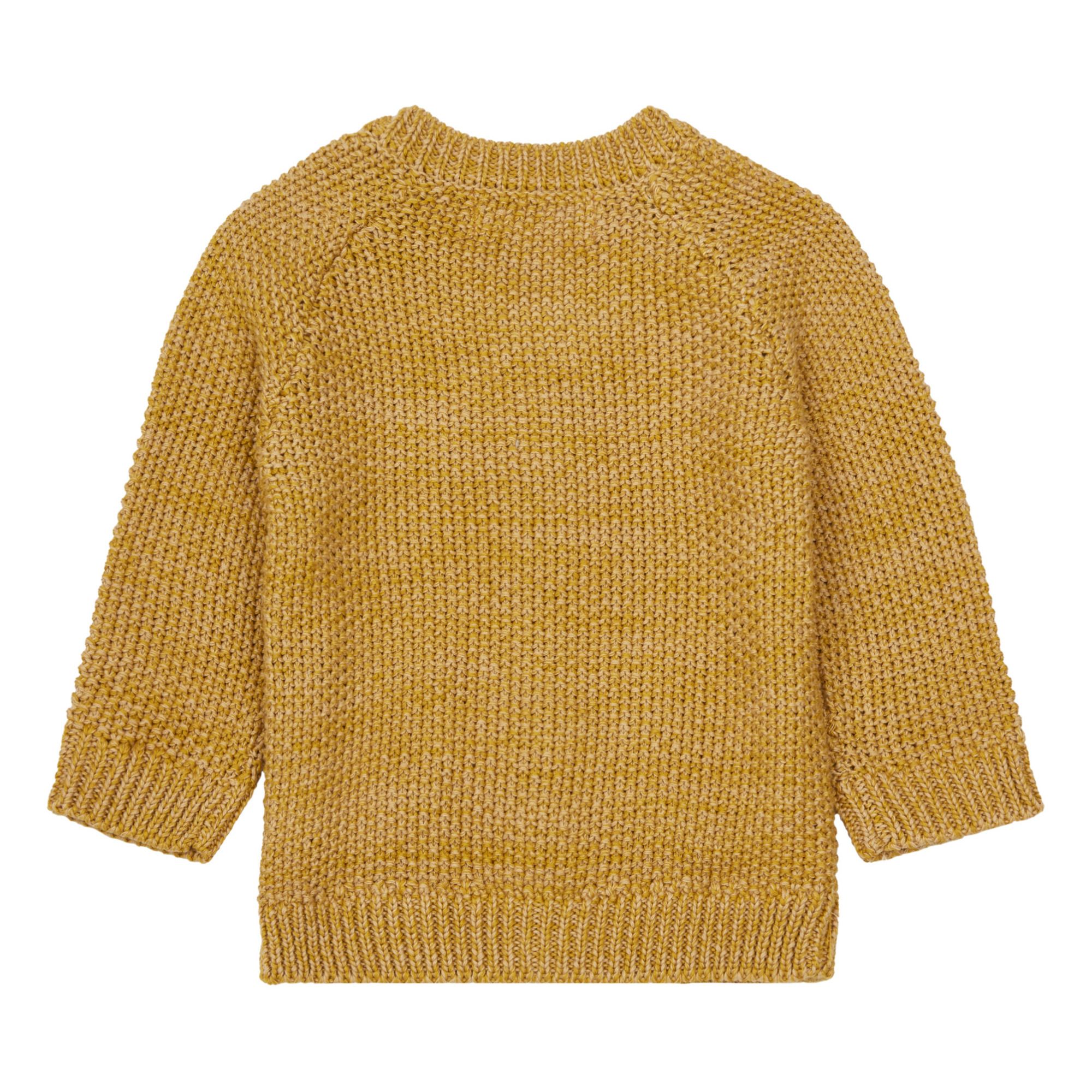 Wool and Cotton Cardigan Ochre- Product image n°1