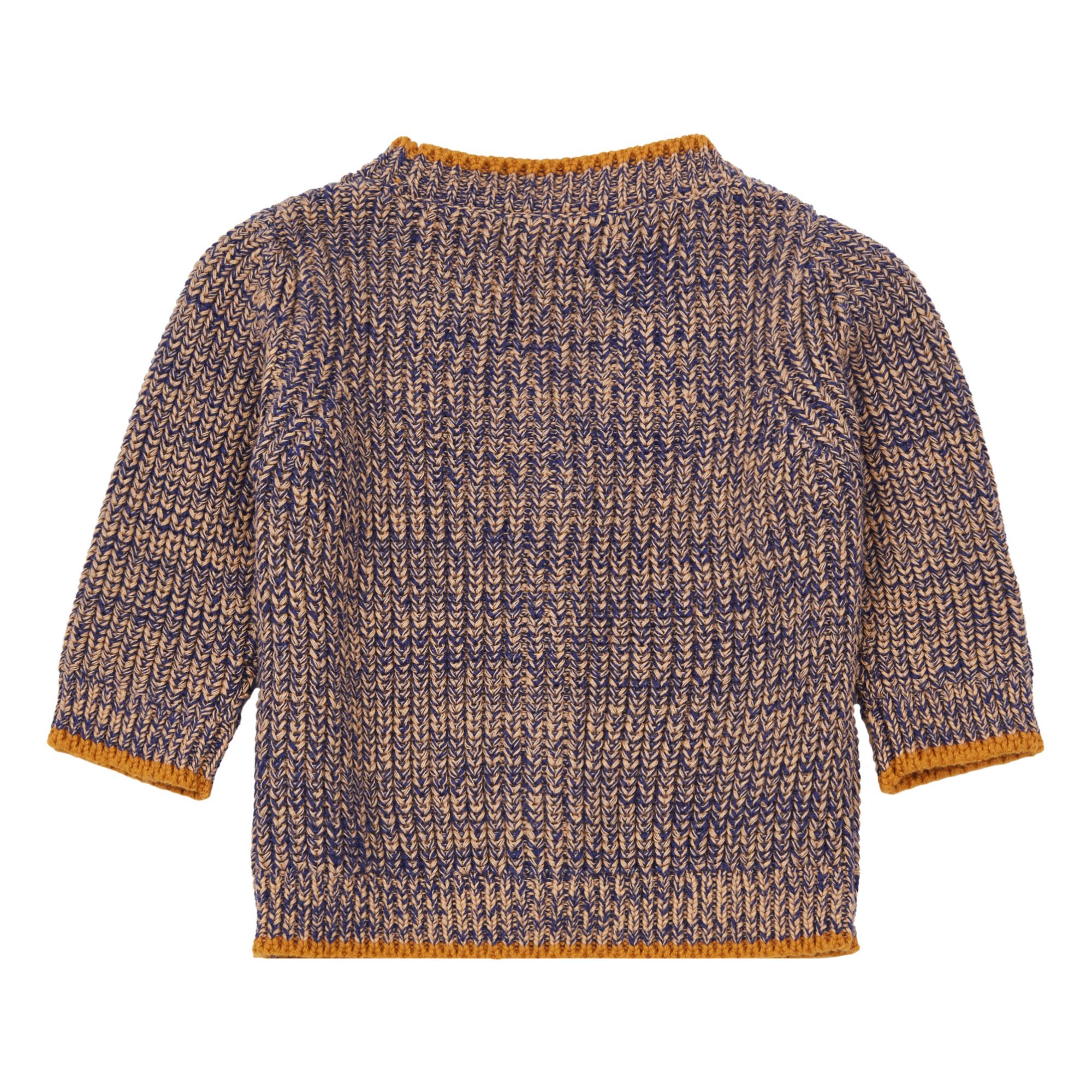 Wool and Cotton Cardigan Blue- Product image n°1