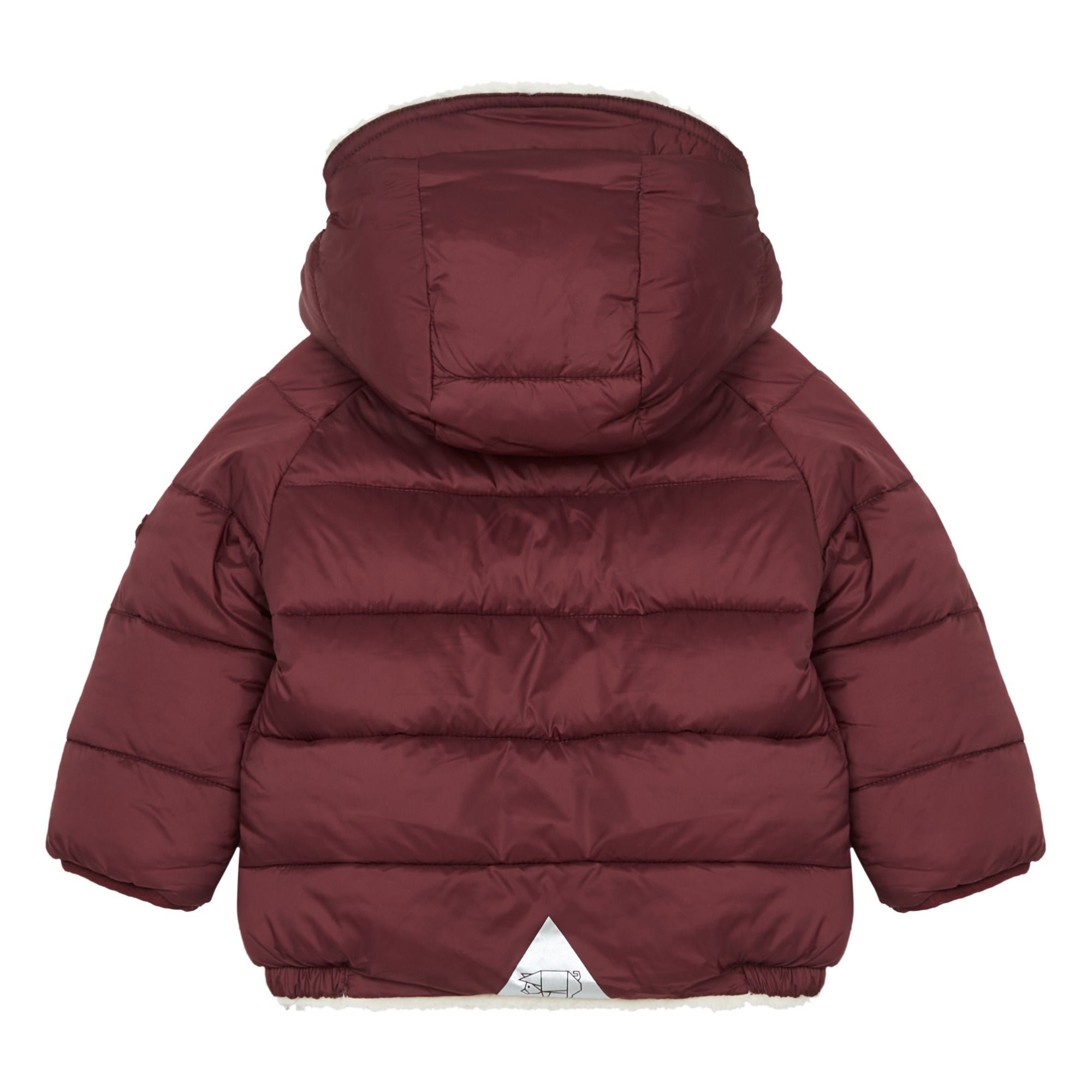 Sherpa Reversible Down Jacket Burgundy- Product image n°3