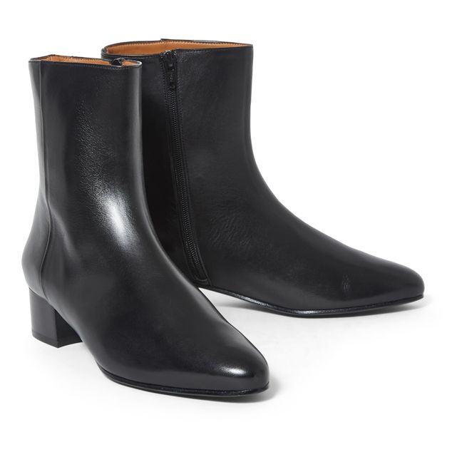 Michele Leather Boots Negro