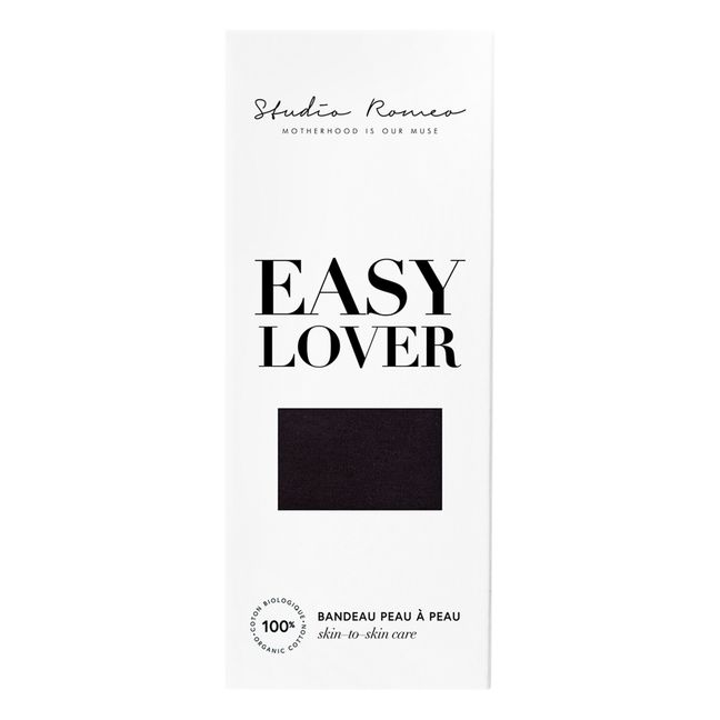 Bandeau peau à peau en coton bio Easy Lover | Noir