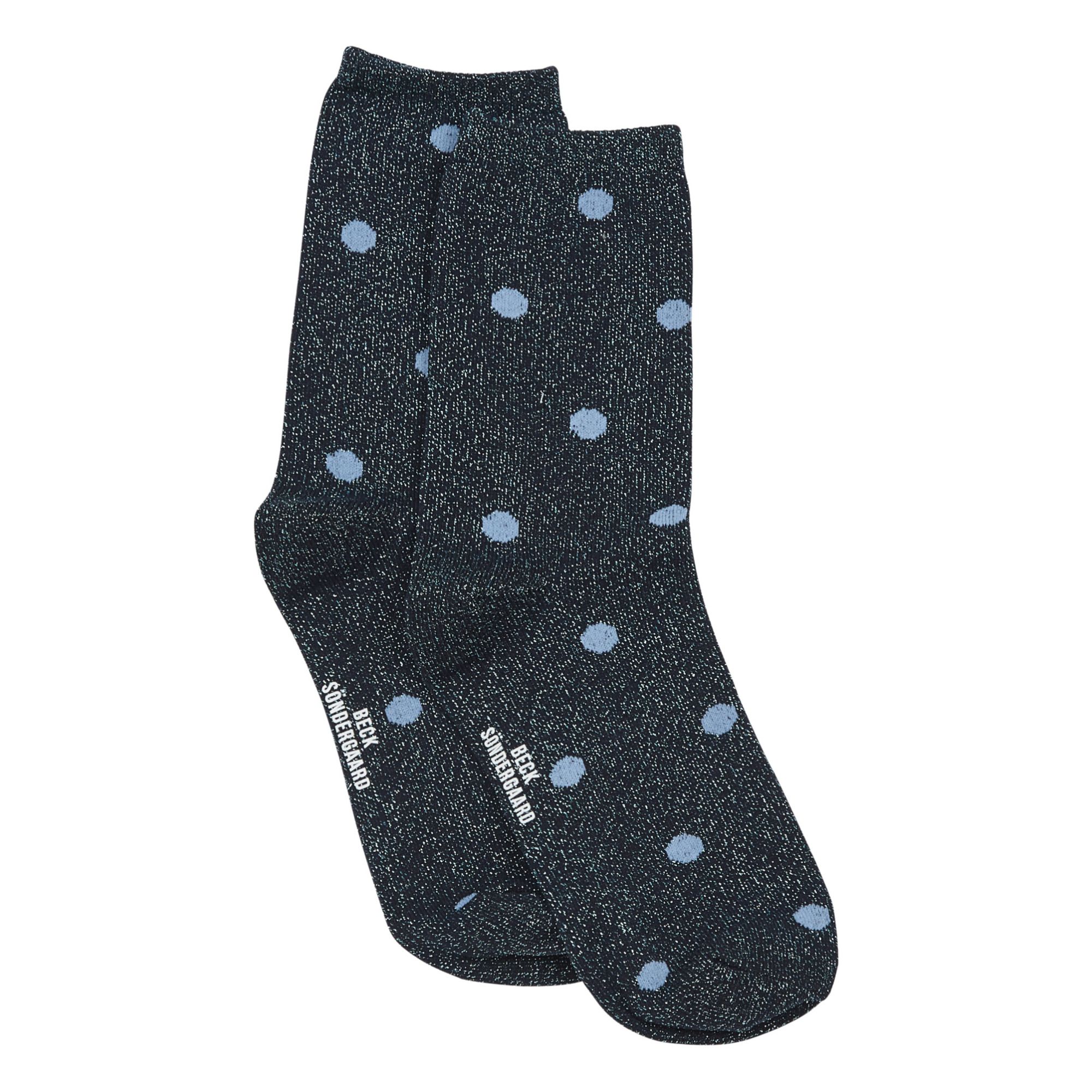 Becksondergaard - Chaussettes Dotsy Glam - Femme - Bleu marine