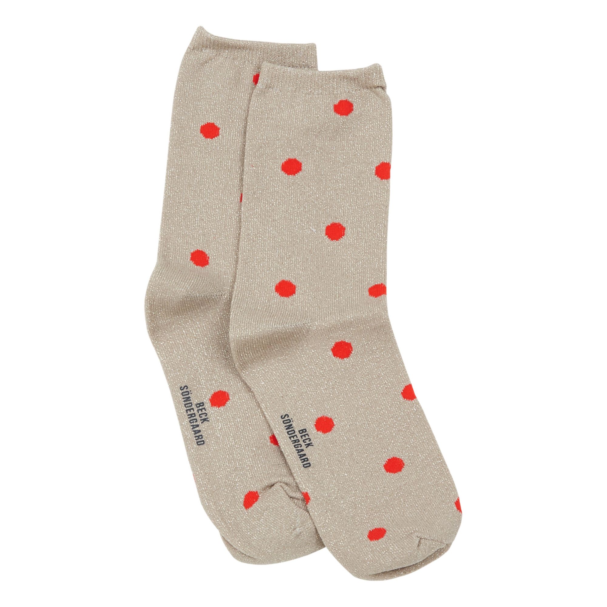 Becksondergaard - Chaussettes Dotsy Glam - Femme - Doré