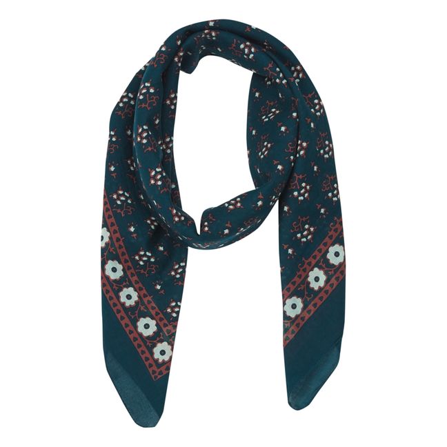 Classic Cotton Voile Scarf Navy blue