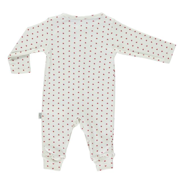 Pyjama Bio-Baumwolle Airelle Herz | Weiß