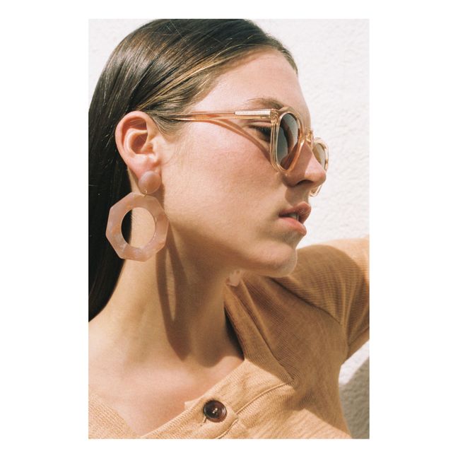 Clef Earrings | Beige pink