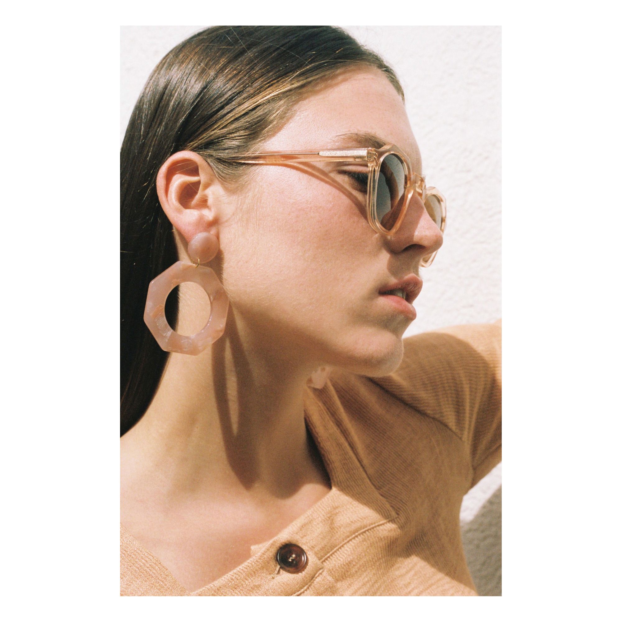 Clef Earrings Beige pink- Product image n°3