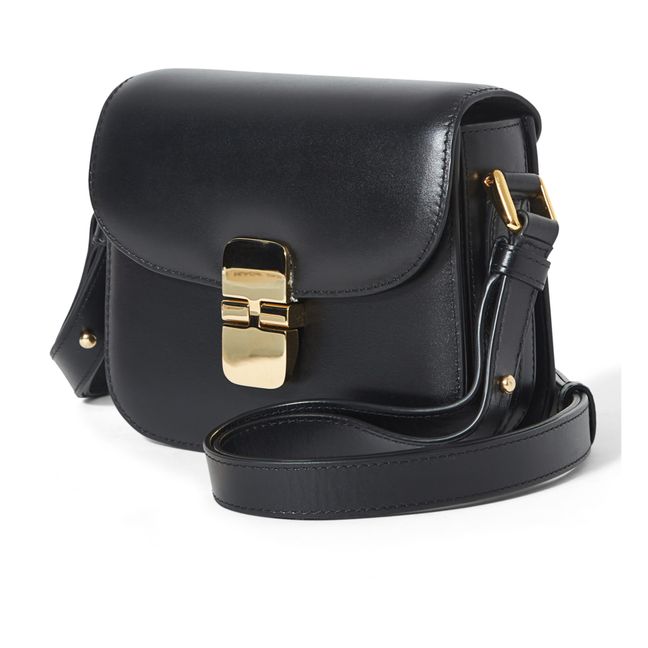 Tasche Mini Grace Glattleder | Schwarz