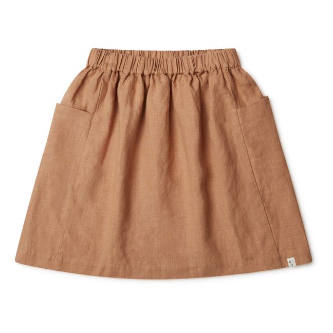 Gaia Linen Skirt Ocre