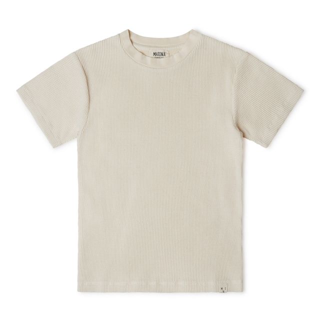 T-Shirt Coton Bio Gaufré | Ecru