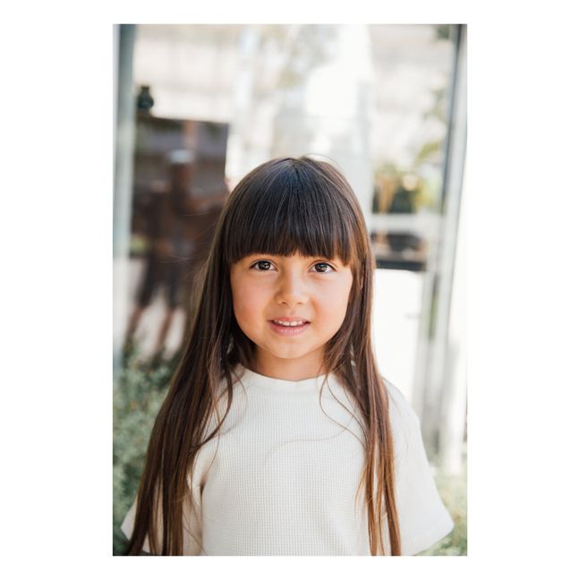 T-Shirt Coton Bio Gaufré | Ecru