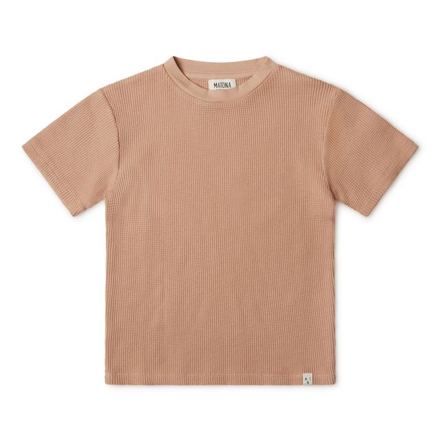 T-Shirt aus Bio-Baumwolle Pfirsichfarben