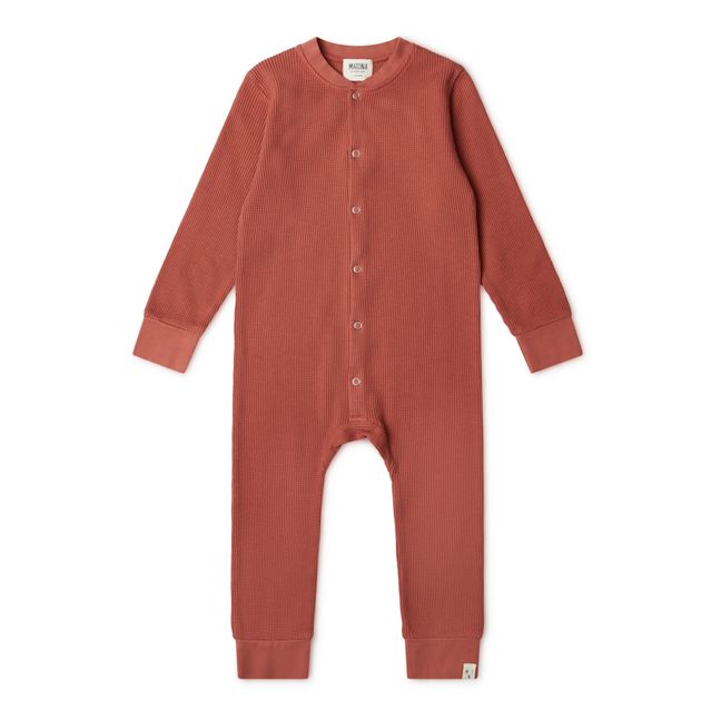 Pyjama aus Bio-Baumwolle Terracotta