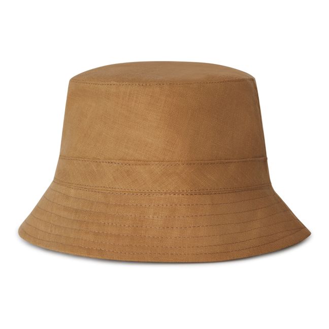 Sombrero de lino Ocre