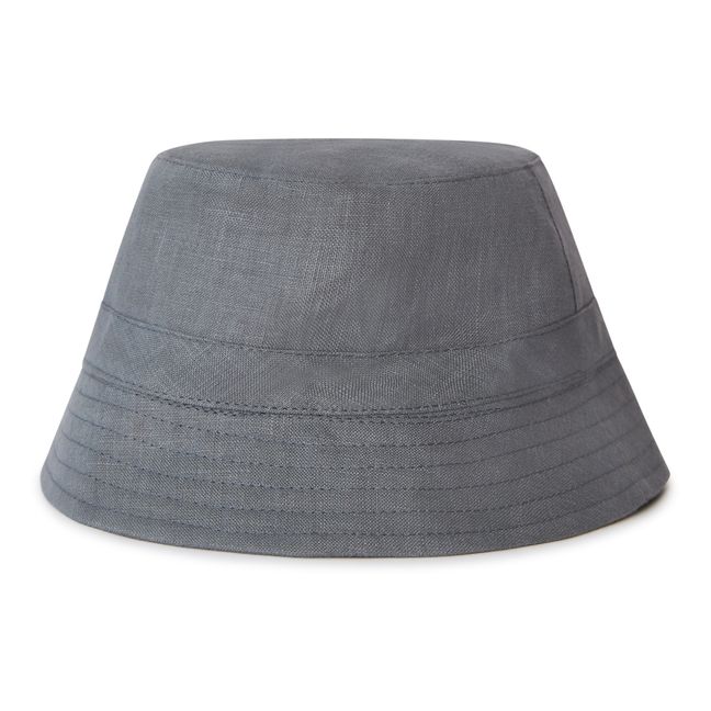 Chapeau Lin Bleu gris