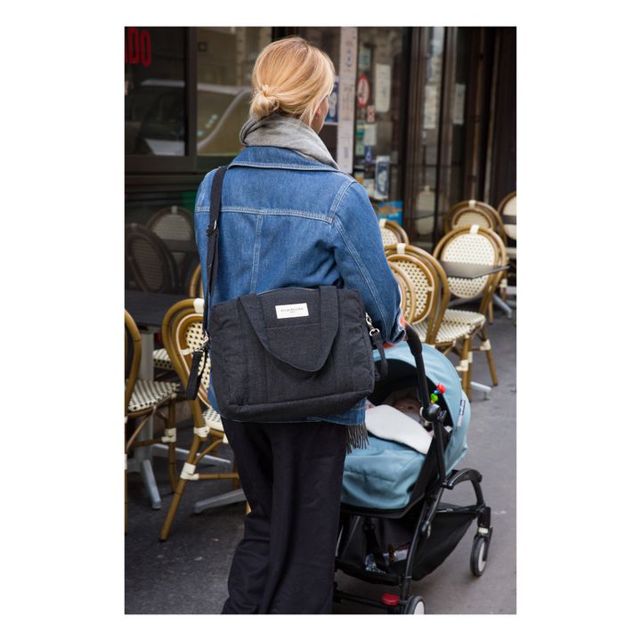 Mini Darcy l'anti-sac à langer - Coton recyclé Noir – Rivedroite Paris