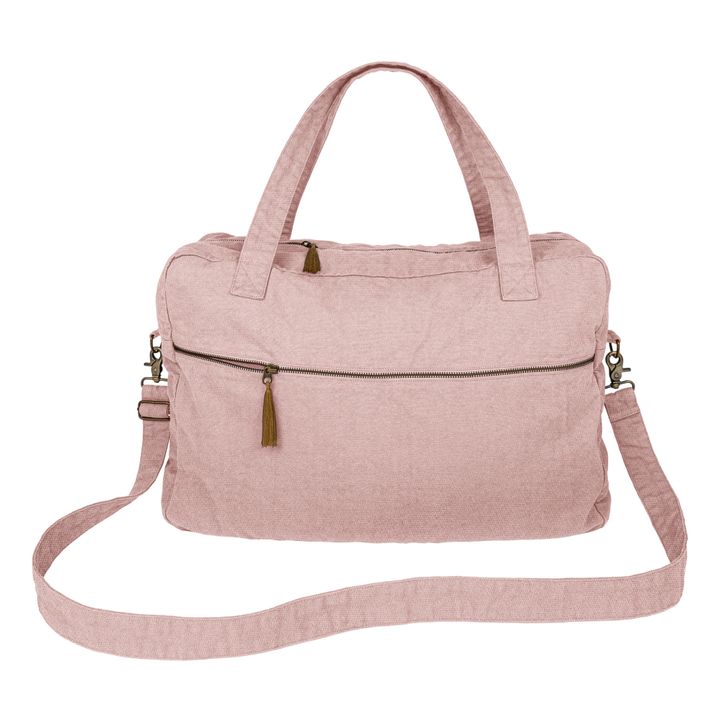 Weekender-Tasche aus Samt aus Bio-Baumwolle | Dusty Pink S007- Produktbild Nr. 2