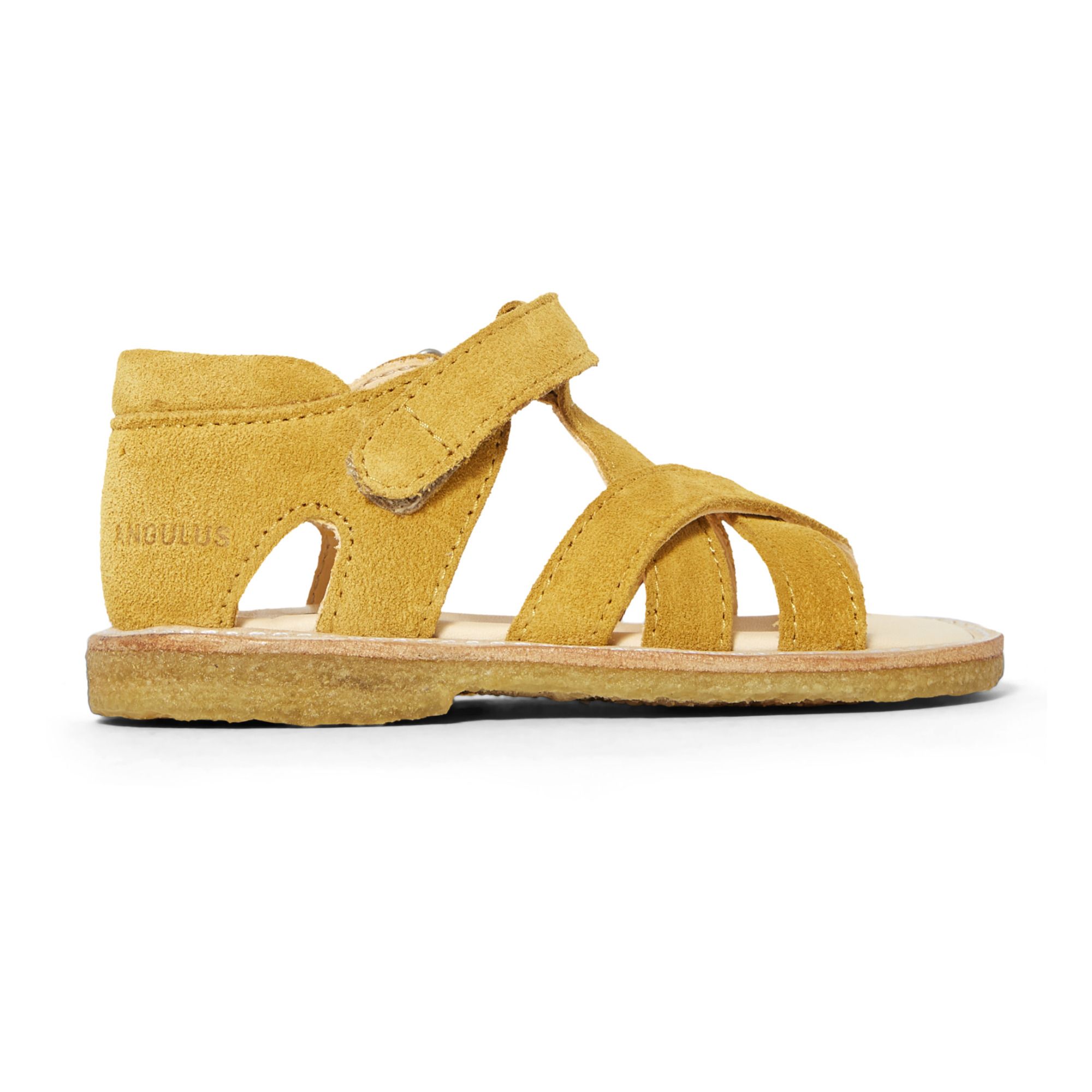 Sandalias Scratchs Cruzadas Amarillo Mostaza Angulus Calzado Bebé, Infantil