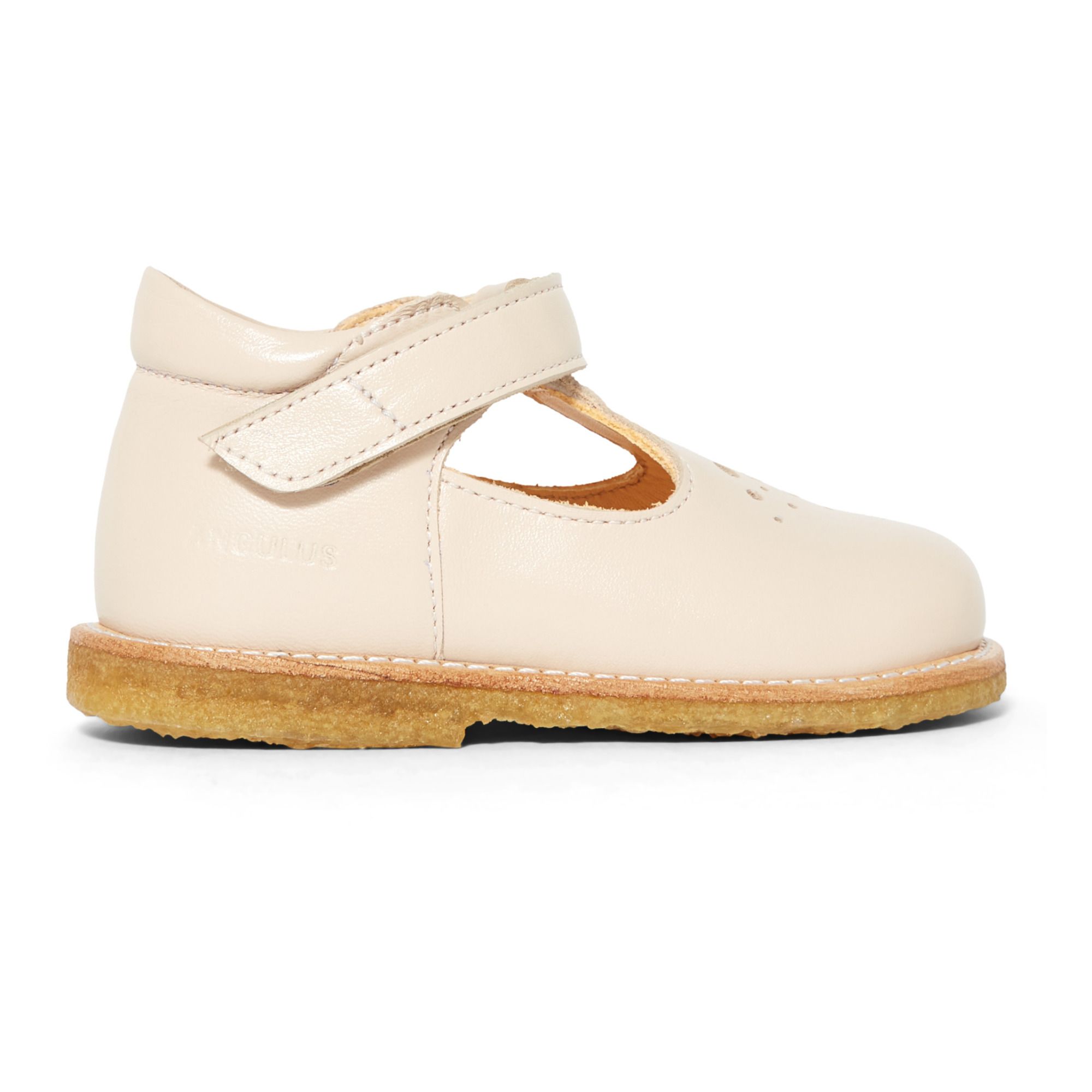 Angulus - Babies Mary Janes Ajourées - Fille - Rose poudré