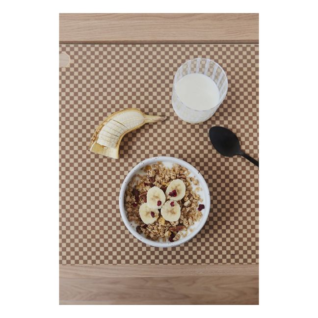 Tischsets Check - 2er-Set | Schokoladenbraun