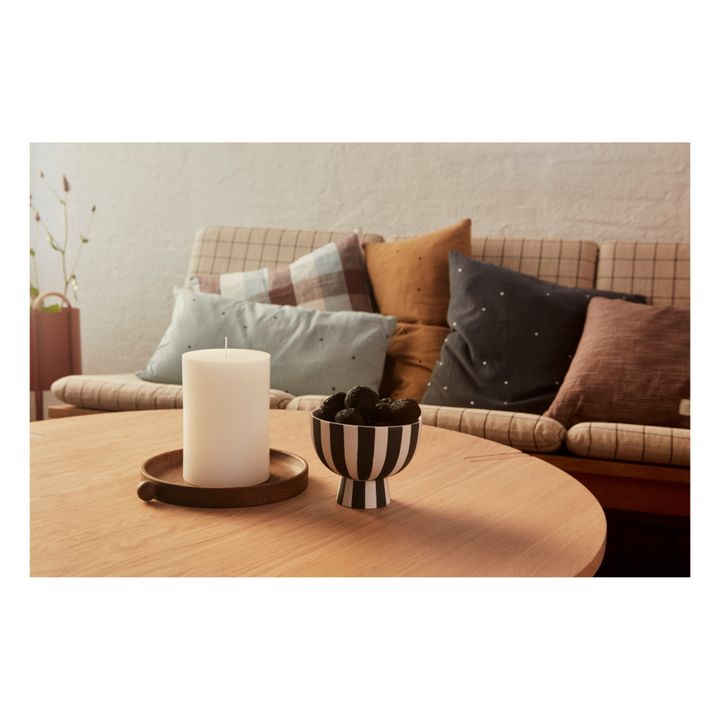 Kyoto Checker Organic Cotton Square Cushion | Hellblau- Produktbild Nr. 2