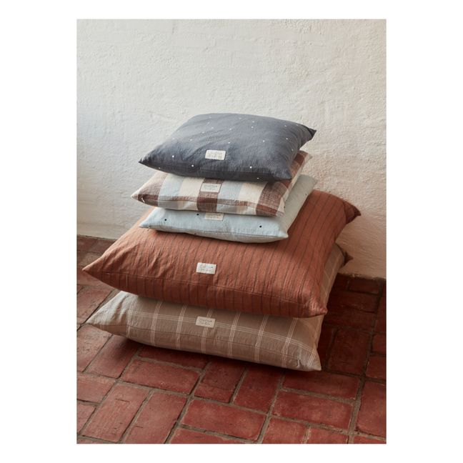 Kyoto Dot Organic Cotton Square Cushion | Grigio antracite