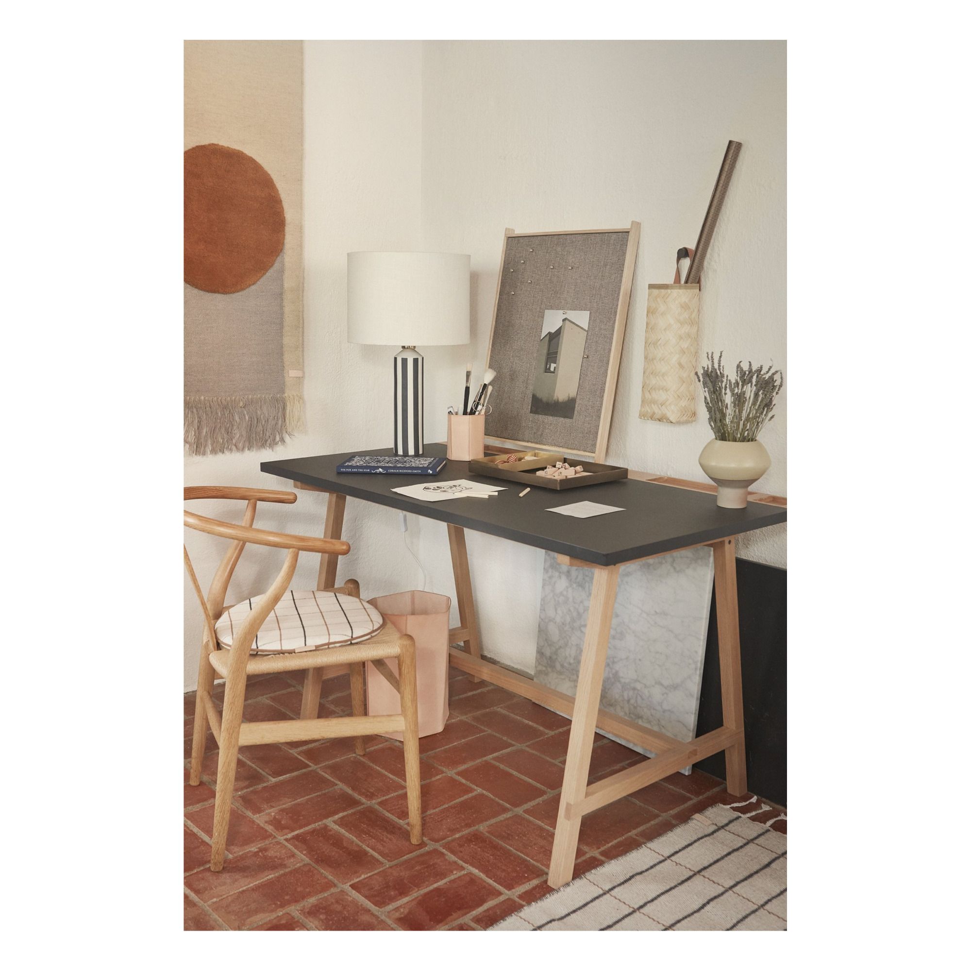 Grid Seat Cushion Off white Oyoy Design Adult Smallable