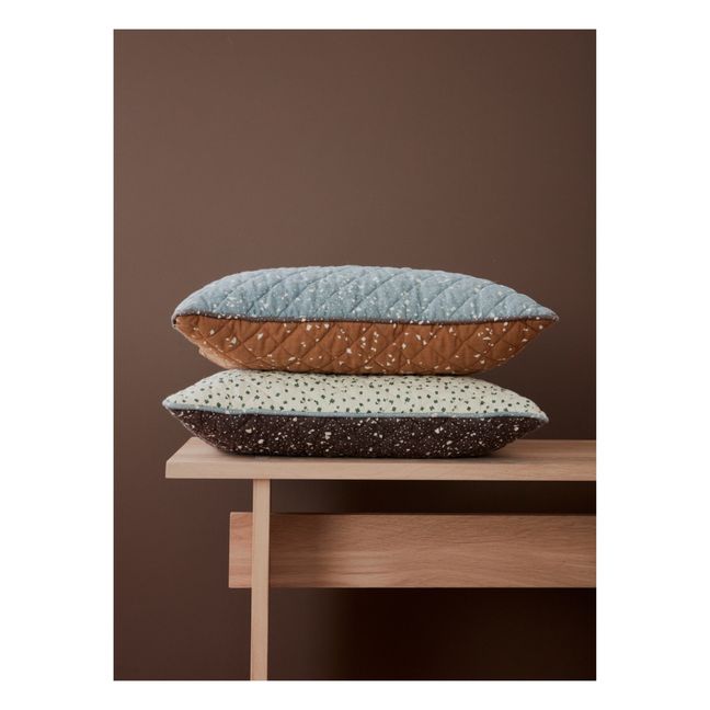 Aya Organic Cotton Quilted Cushion | Marrón