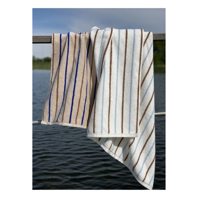 Raita Organic Cotton Bath Towel | Blanc/Écru