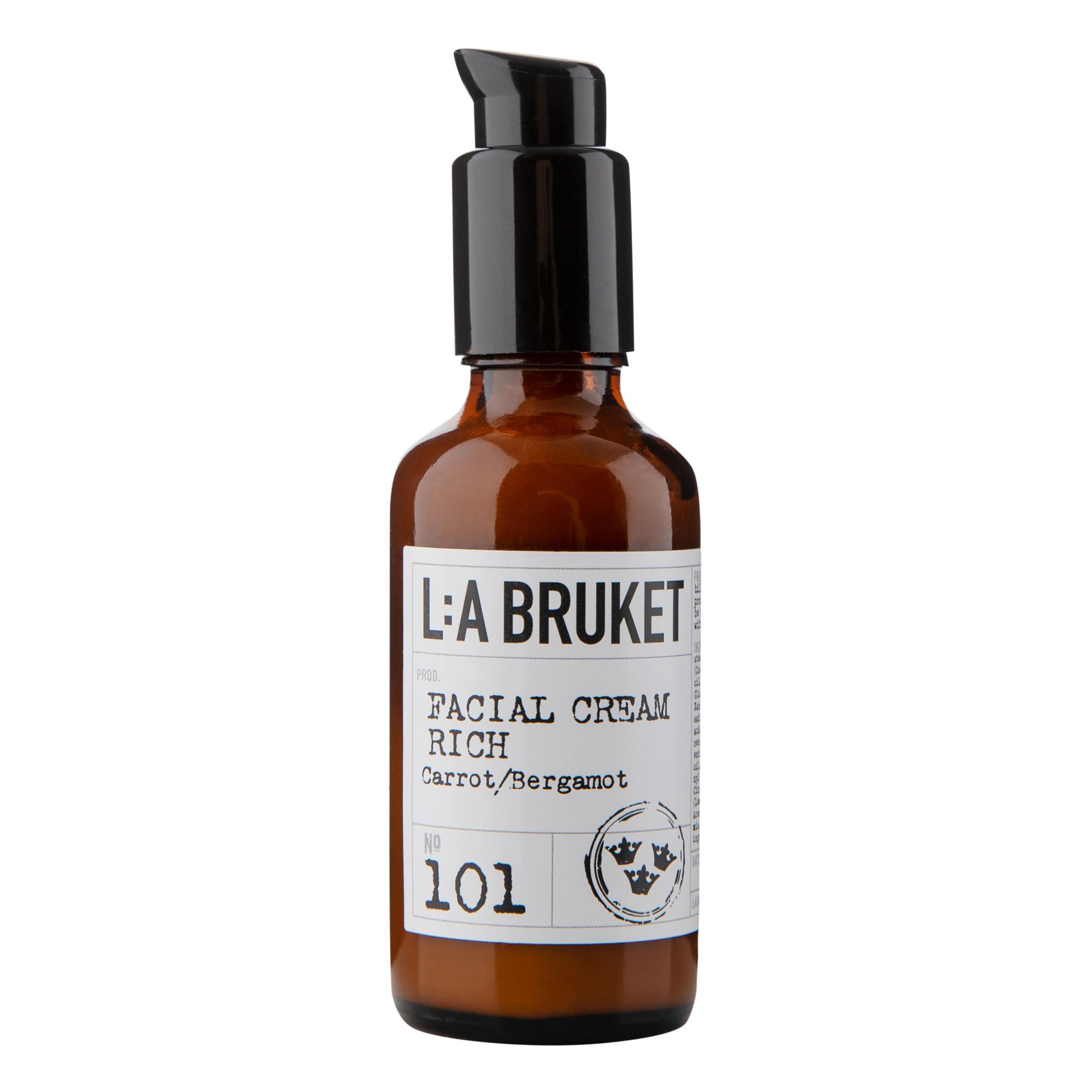 L:A BRUKET - Crème riche visage Carotte Bergamotte 101 - 50 ml - Non teinté