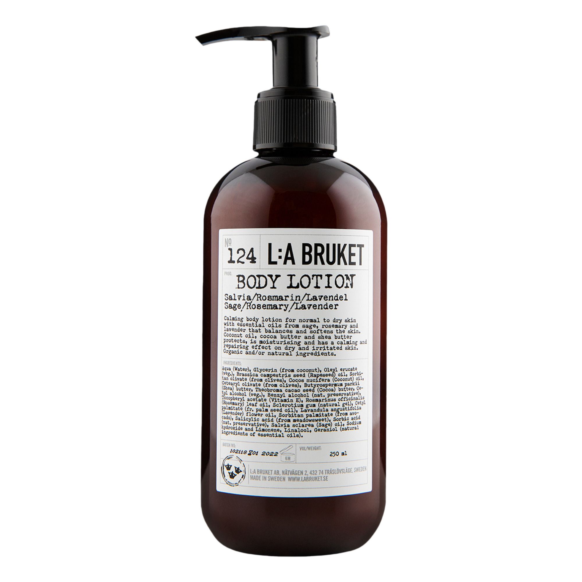 L:A BRUKET - Lait corps Sauge Romarin Lavande 124 - 240 ml - Non teinté