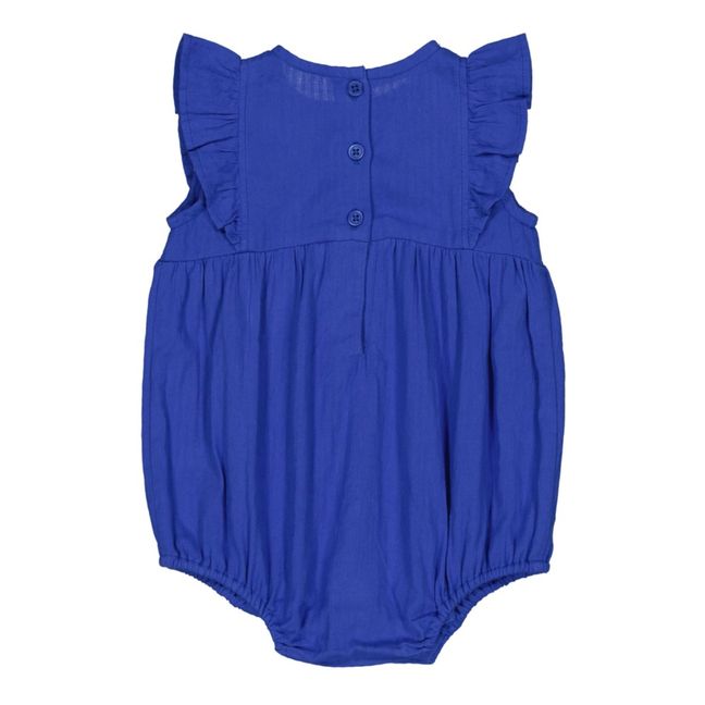 Titi Embroidered Romper Royal blue