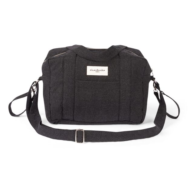Mini Darcy Recycled Cotton Changing Bag | Black