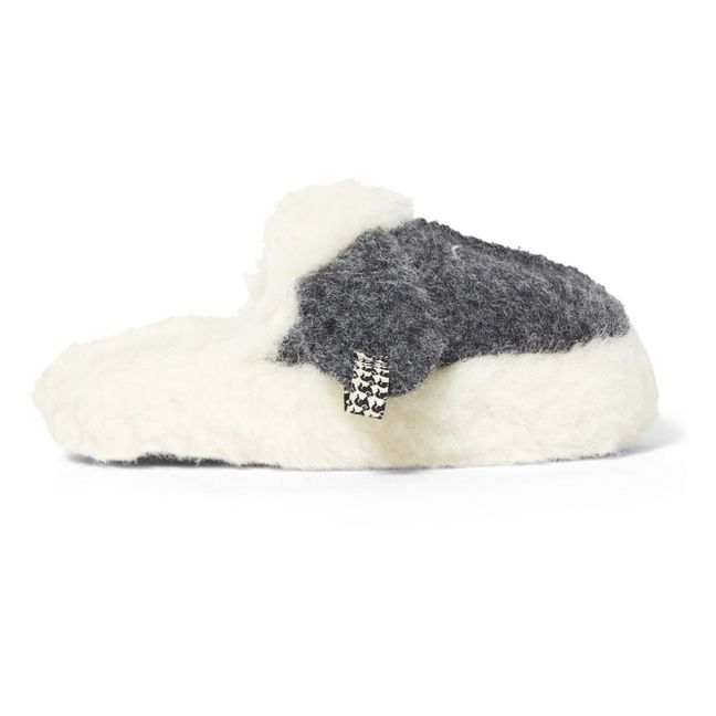 Lamy Shearling Slippers Charcoal grey
