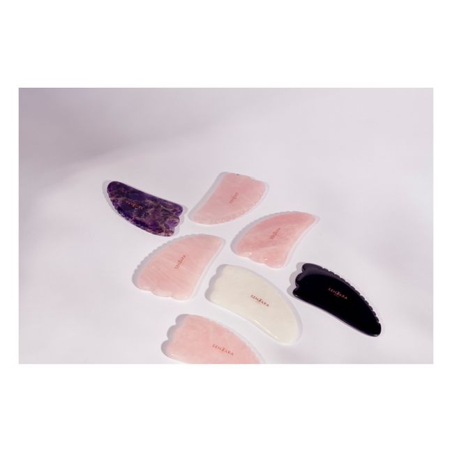 Gua Sha Corne à dents Obsidienne Noire