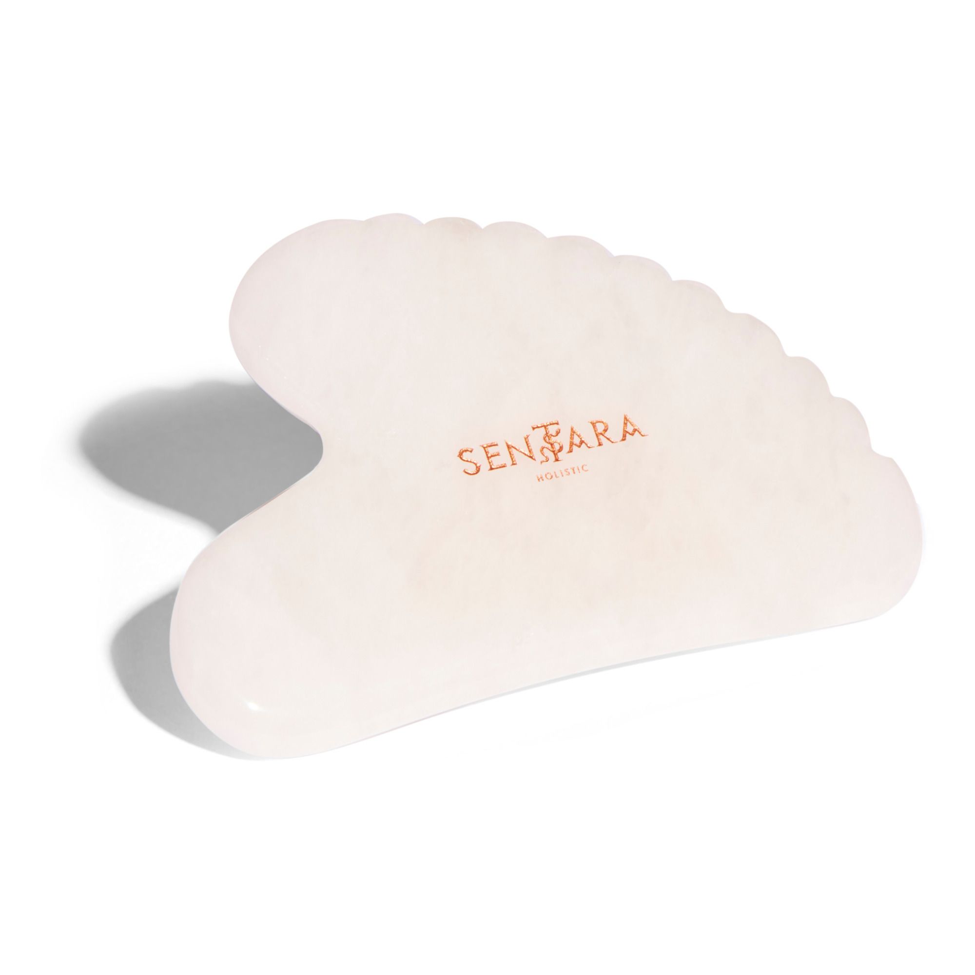 Sentara - Gua Sha CÅ“ur à dents Jade Blanc - Blanc