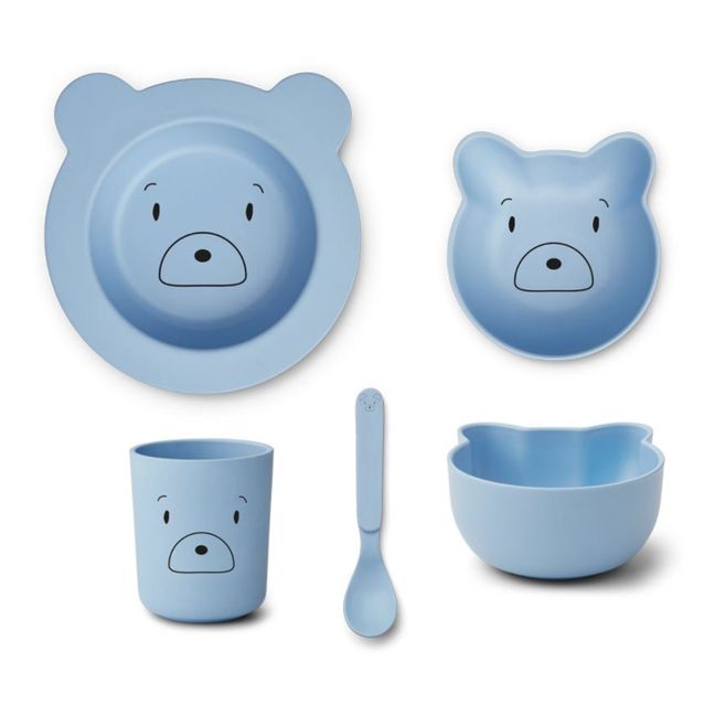 Set vaisselle Joana en PLA - set de 4 | Bleu