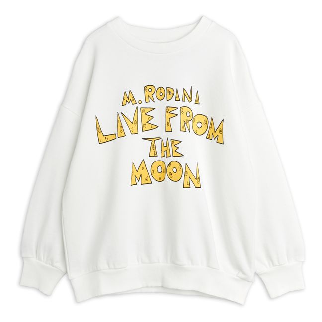 “Live from the Moon” Organic Cotton Sweatshirt Crudo