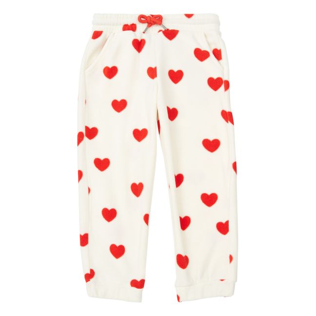 Recycled Polyester Heart Joggers Off white