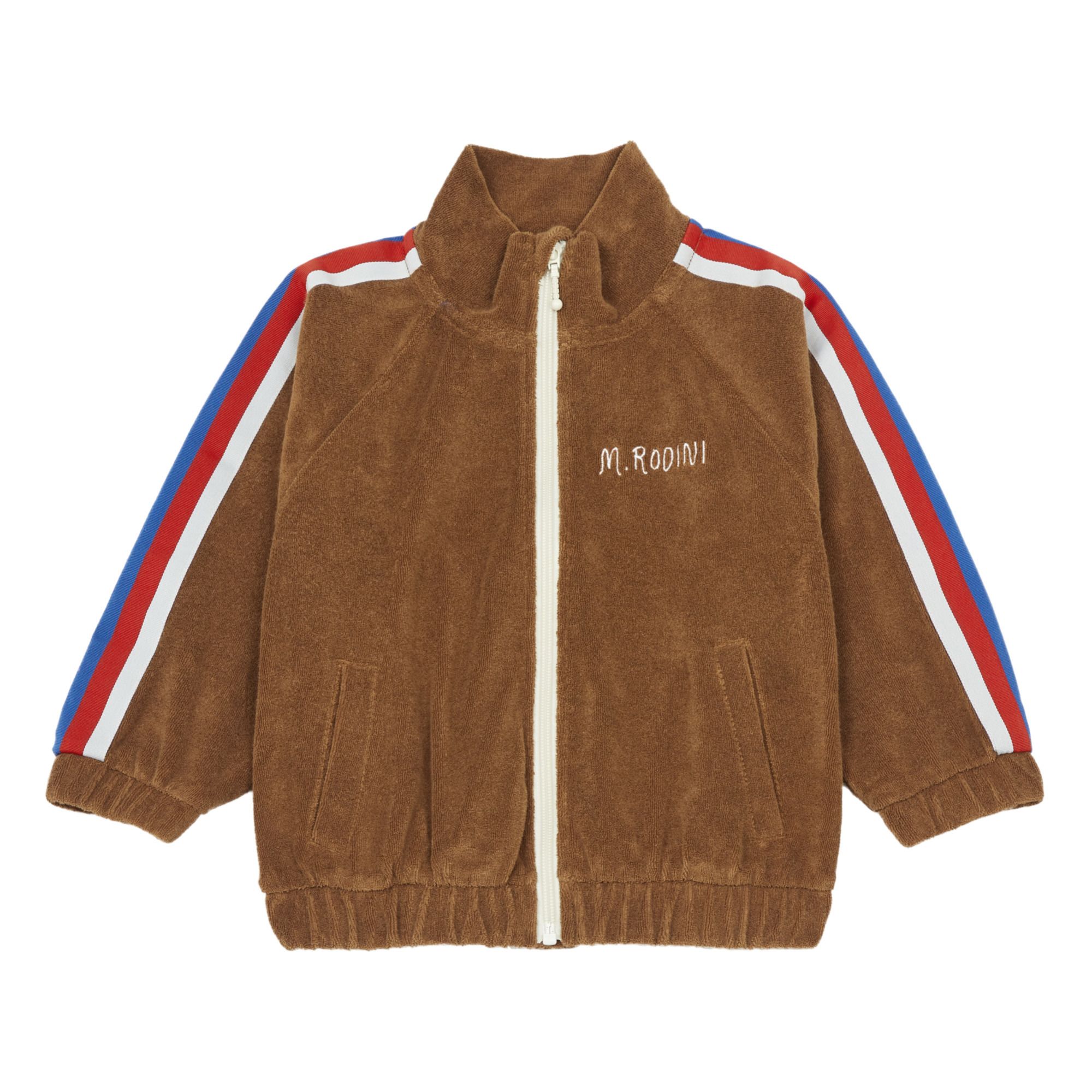 Mini Rodini - Veste Terry Coton Bio Polyester Recyclé - Fille - Marron