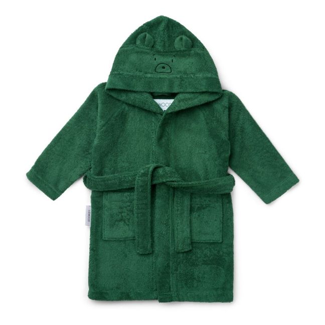 Lily Bear Organic Terry Cloth Bathrobe Green