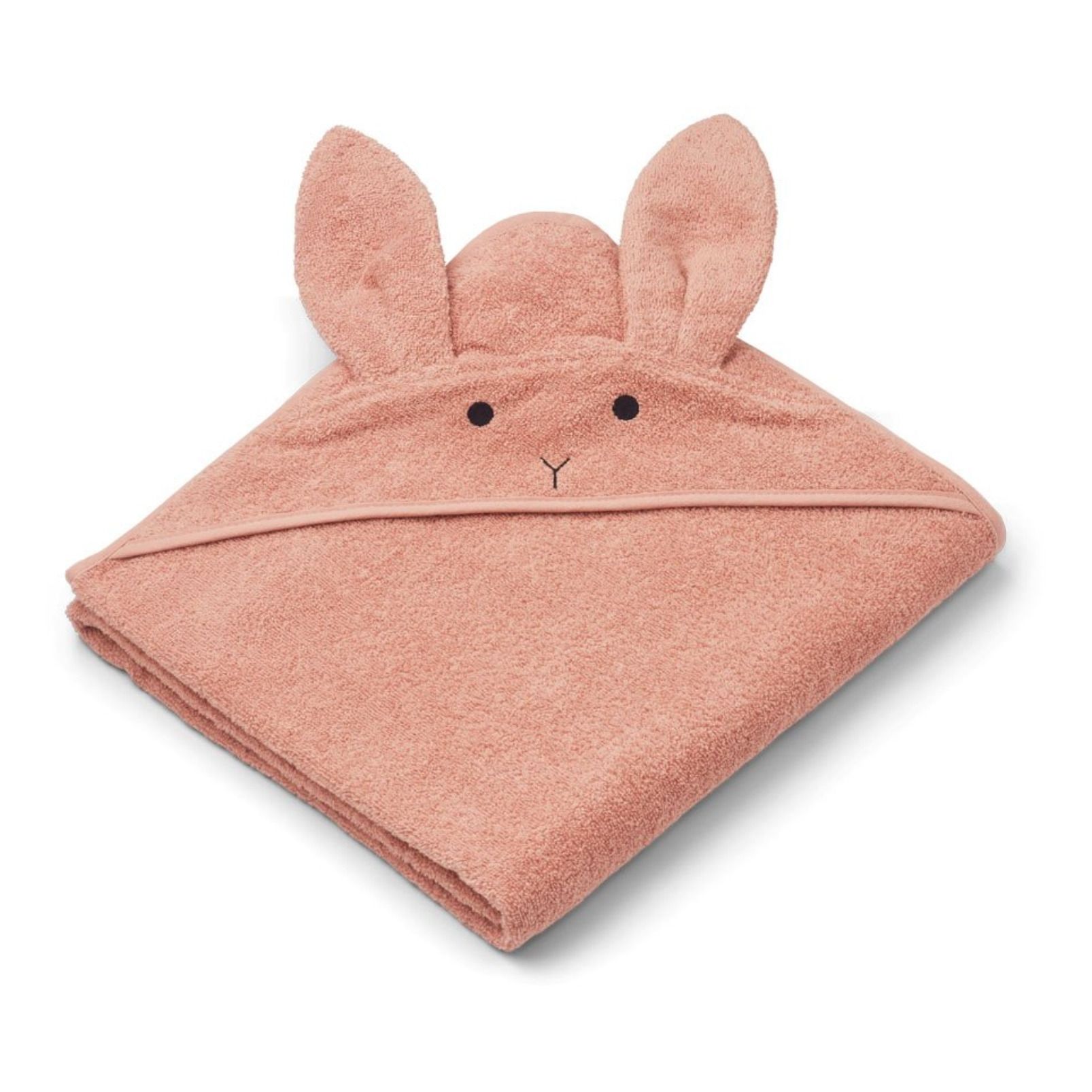 Liewood - Cape de bain Augusta en éponge de coton bio Lapin - Rose