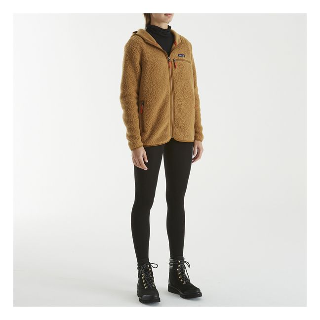 Polaire Retro Pile Hoody - Collection Femme - Camel