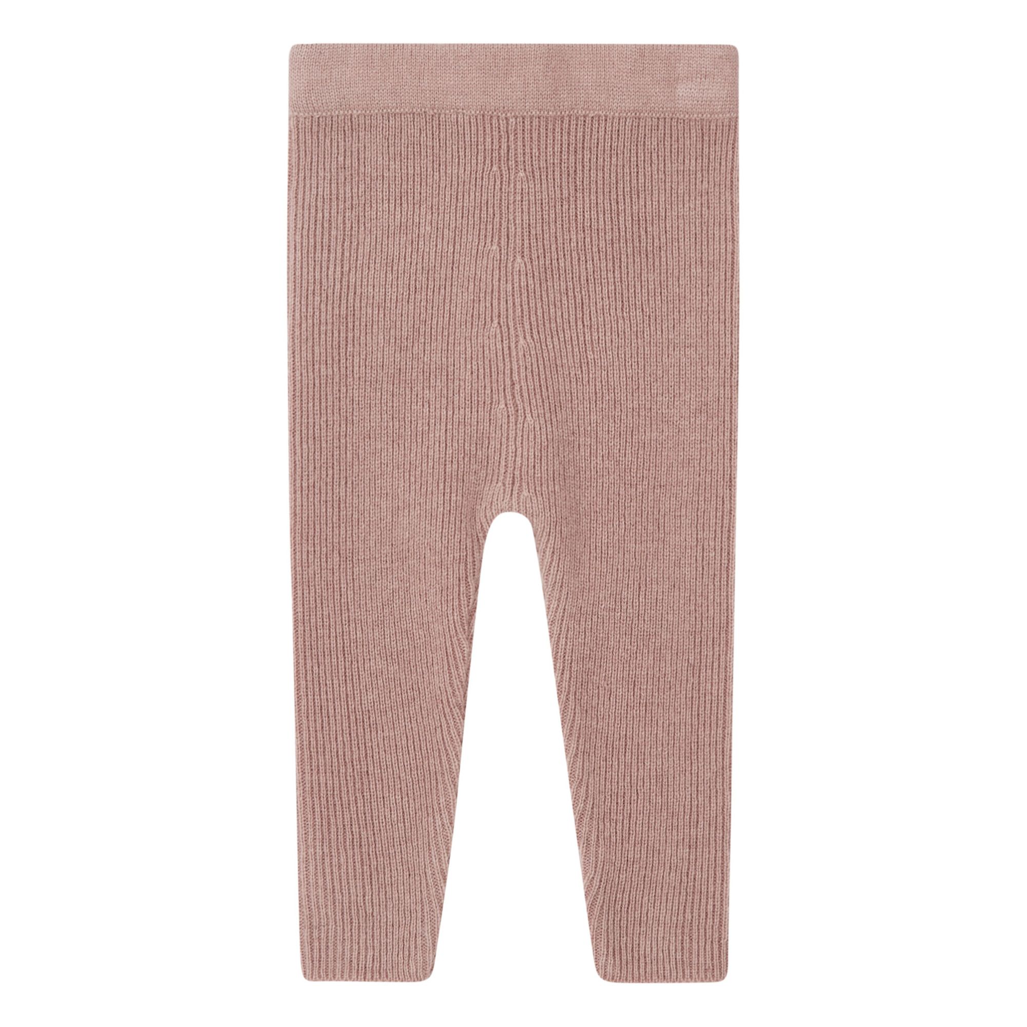 Woollen Ribbed Leggings Pink- Product image n°0