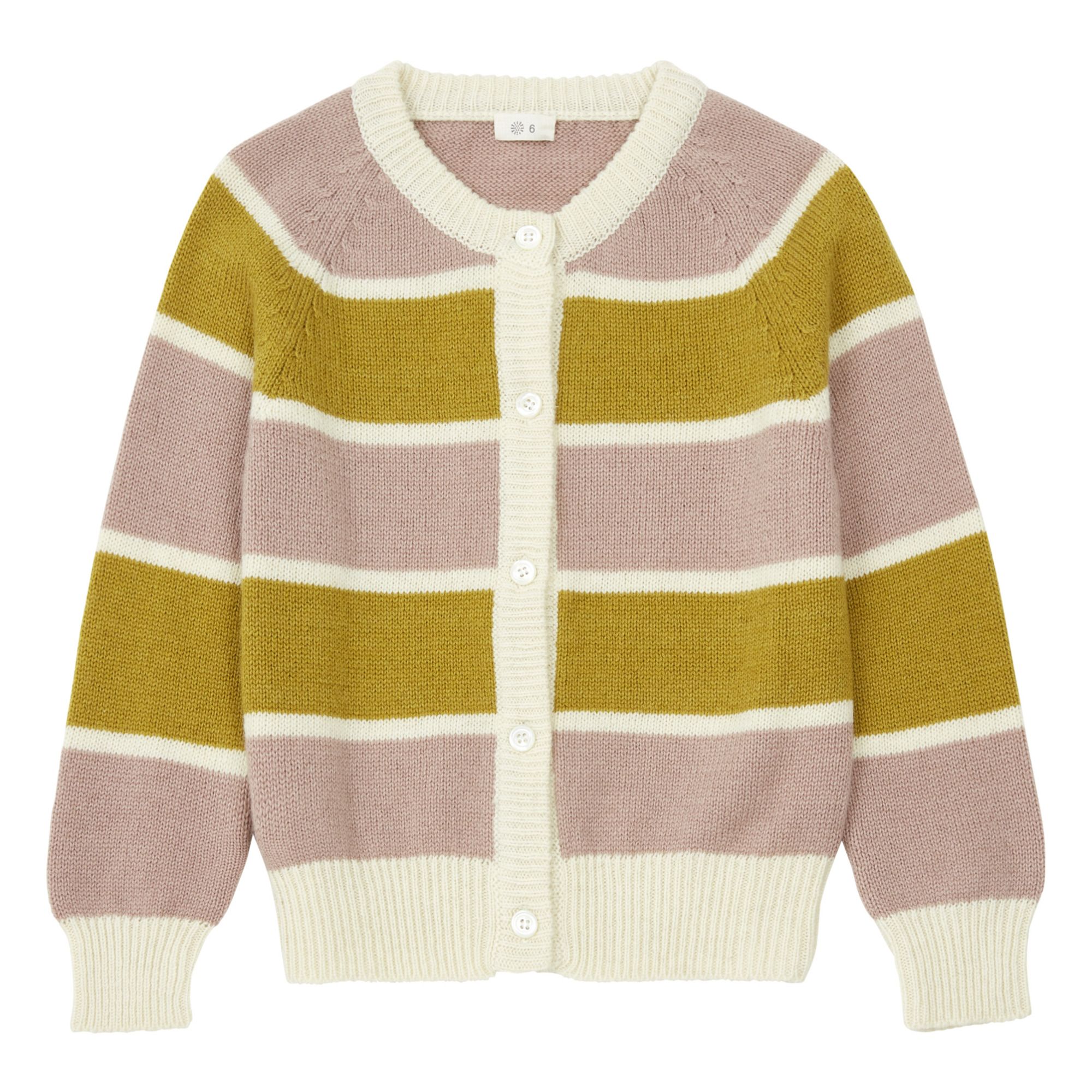 Ketiketa - Cardigan Laine Rayé Olga - Fille - Ecru